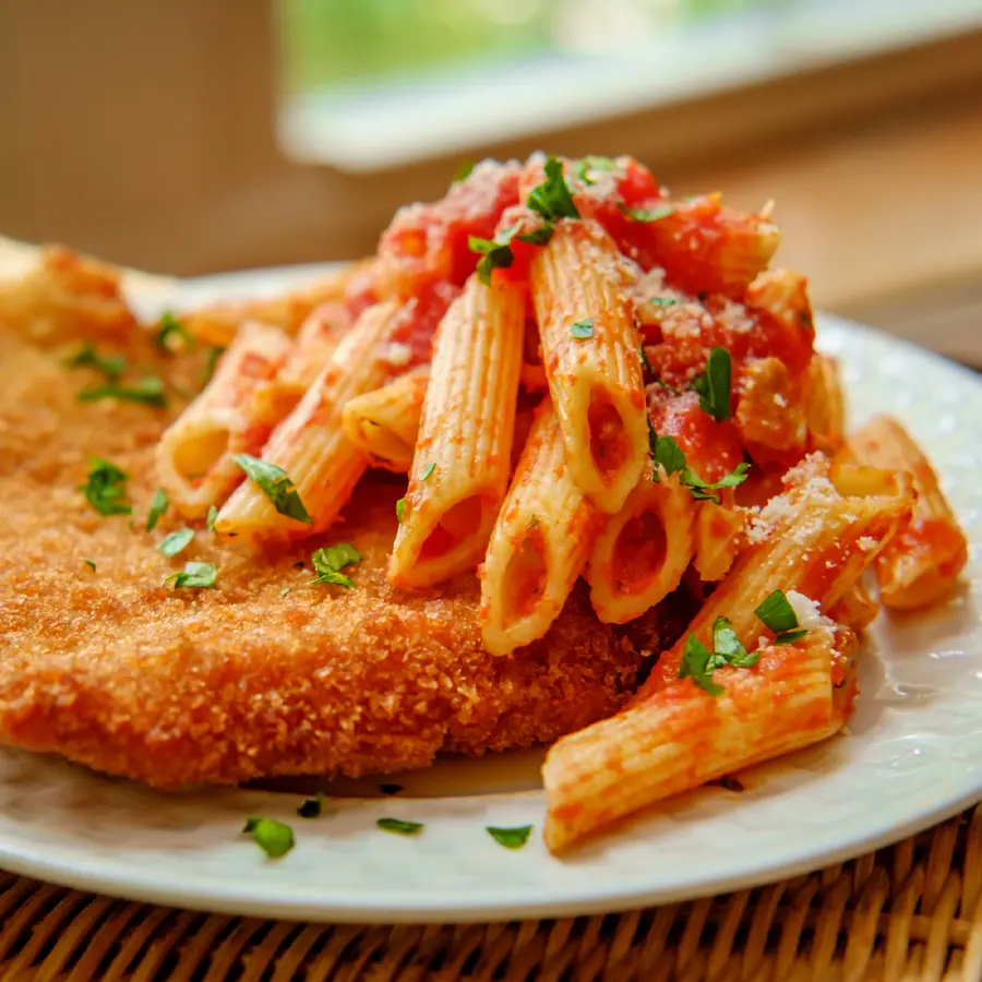 Pork Cutlet Parm & Pasta