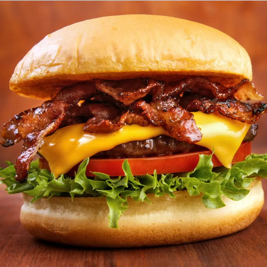 Mouthwatering Burger from Wise Guys Pizzeria