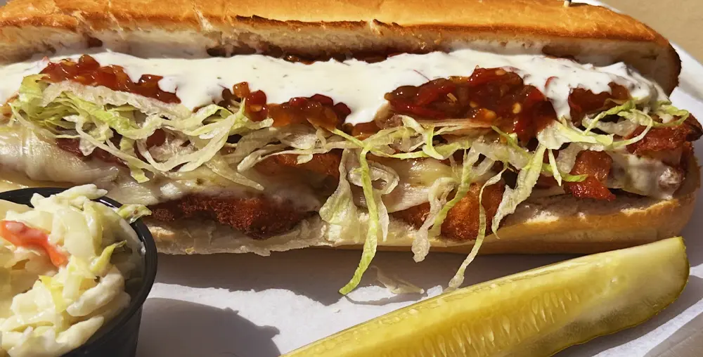 The WannaBe sub sandwich from WiseGuys Pizza